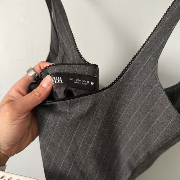 ZARA Pinstripe Mini Dress - Picture 3 of 3